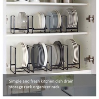 1 pièce Égouttoir à vaisselle en métal sur pied pour comptoir de cuisine, multifonctionnel, non pliable, pour assiettes et bols
