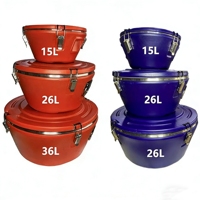 Ensemble de 3 casseroles isothermes industrielles 15L 26L 36L en acier inoxydable pour la restauration, les événements et les banquets