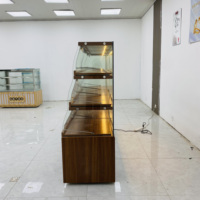 Edelstahl Titan-beschichtete LED-beleuchtete Bäckerei-Vitrine für Einkaufszentren und Gewerbliche Nutzung