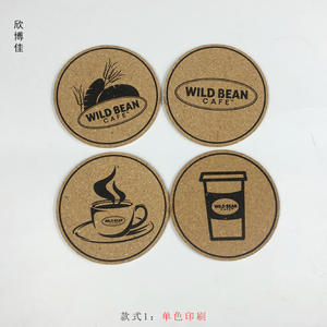 Sous-verre rond en liège Ruanmu, motif naturel, isolant thermique, pour la protection des boissons - Product Image 3