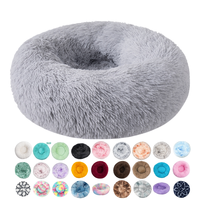 Lit pour chat en fausse fourrure solide et confortable de 40 cm de long, luxueux, en peluche, coussin doux pour chien, canapé-lit amovible