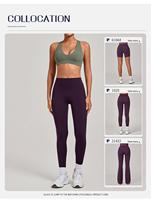 Soutien-gorge de sport Cnshell High pour yoga, dos creux, motif uni, col carré, respirant, maintien élevé, extensible dans quatre directions
