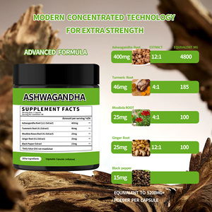 Ashwagandha แคปซูลพร้อมรากขิงอาหารเสริมสมุนไพรสำหรับการนอนหลับที่ดีต่อสุขภาพโดยรวมมีตราสินค้าส่วนตัว - Product Image 5