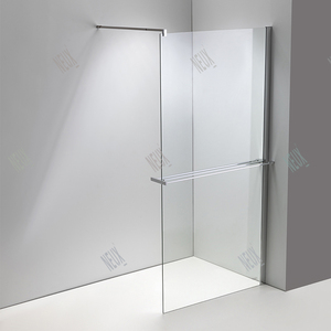 Nouvelle <span class=keywords><strong>paroi</strong></span> <span class=keywords><strong>de</strong></span> <span class=keywords><strong>douche</strong></span> <span class=keywords><strong>coulissante</strong></span> sans cadre NEUX European 2026 avec porte <span class=keywords><strong>coulissante</strong></span> en verre trempé transparent et étagère intégrée - Product Image 2