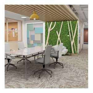 Bán Hot Trung Quốc nhà sản xuất văn phòng 25*100cm PP Thảm gạch giá thấp giá PVC ủng hộ thương mại gạch thảm - Product Image 5