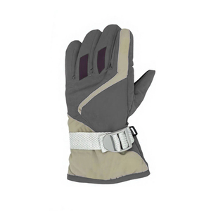 Guantes de snowboard y esquí con ribete angular en la parte posterior, detalles en los nudillos, correa tejida, hebilla deslizante y puño extendido para deportes de invierno - Product Image 6