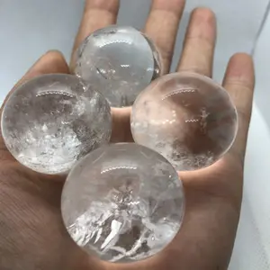 De gros blanc boules de cristal-Boules de Quartz naturelles polies, 40mm, 60 boules, sphère de guérison, cristal blanc, vente en gros