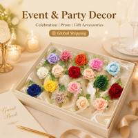 Boutonnière artificielle multicolore en forme de rose, broche de simulation florale pour le marié, les invités, les banquets de mariage, les fiançailles, les cérémonies et les fêtes