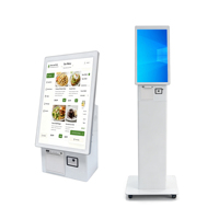 Máquina de Pedidos con Sistema Android 11 de 21.5 Pulgadas para Cafetería y Panadería con Escáner de Código QR y Terminal de Impresora Térmica
