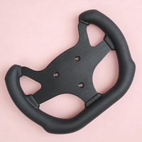 Volante Plano de 270 mm Estilo F1 para Simulación de Carreras, Agarre Antideslizante de PU, Volante Ligero de Aluminio para Simuladores de F1 y Go-Kart