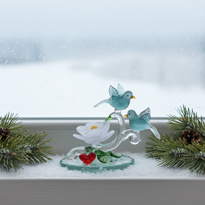 งานฝีมือแก้วเป่ารูปหงส์คริสตัล ของตกแต่งบ้านธีมสัตว์ สำหรับเทศกาลคริสต์มาส  งานศิลปะตกแต่งบ้าน - Product Image 2