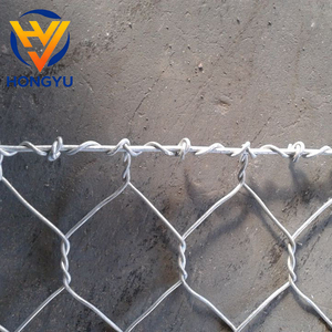 ตะกร้ากาเบียนชุบสังกะสีคุณภาพสูงขนาด 2x1x1 เมตร พร้อมแผ่นรองกาเบียนเคลือบพีวีซี <span class=keywords><strong>80x100</strong></span> สำหรับป้องกันตลิ่งและกำแพงกันดิน - Product Image 1