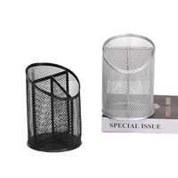 Haute qualité métal grille bureau biseau porte-stylo bureau stylos conteneur école papeterie stylo stockage nordique porte-crayon en gros