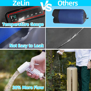 Sac d'eau de <span class=keywords><strong>douche</strong></span> en PVC TPU personnalisé vente en gros 12L 20L sac de <span class=keywords><strong>douche</strong></span> de camping portable chauffé à l'énergie <span class=keywords><strong>solaire</strong></span> randonnée sac de <span class=keywords><strong>douche</strong></span> durable avec pompe à pied - Product Image 4