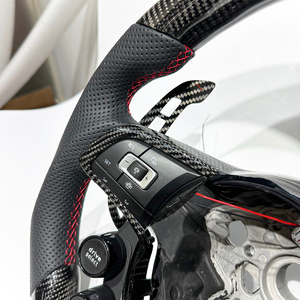 Volant de voiture en cuir et fibre de carbone de haute qualité, personnalisé en usine, pour Volkswagen VW MK7 <span class=keywords><strong>Golf</strong></span> 7 MK7.5 GTI <span class=keywords><strong>GTD</strong></span> avec LED - Product Image 5
