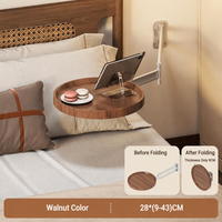 Table de chevet pliable en bois, table de nuit flottante moderne avec rangement, petite étagère multifonctionnelle pour chambre à coucher, table d'appoint rétractable