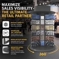 Présentoir rotatif robuste de qualité supérieure pour carreaux, support de salle d'exposition à 360 degrés pour l'affichage d'échantillons de céramique, de pierre et de mosaïque