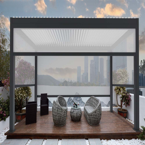 डेरा डाले हुए तम्बू bambou एन बोइस आँगन आँगन बांस छत लोहे आउटडोर स्टील के दौर ग्लास gazibo gazebo आउटडोर बांस मंडम - Product Image 4