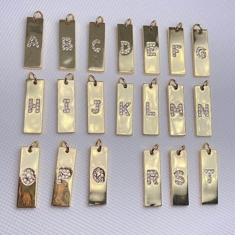 Gold letter necklace A_Z random