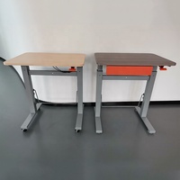 Bureau d'étude scolaire moderne pour enfant, ergonomique, réglable en hauteur, en métal, pneumatique