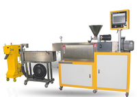 Extrusora de doble tornillo, Serie de tiras refrigeradas por agua con Control de programa automático PLC para granuladores de PP (pellets/polvo/líquido), 1 unidad