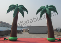 Modèle d'arbre gonflable en PVC imperméable sur le thème de la palmier hawaïen pour fêtes