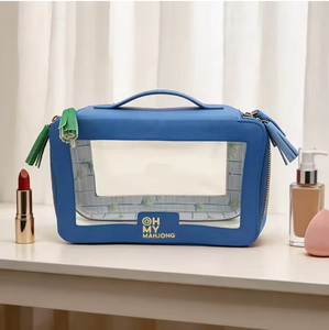 Bolsa de Almacenamiento de Mahjong Moderna y Lujosa, Ecológica, Impermeable, Plegable, Transparente, de PVC, con Cierre y Flecos, Estilo Americano, <span class=keywords><strong>para</strong></span> <span class=keywords><strong>Póker</strong></span> - Product Image 5