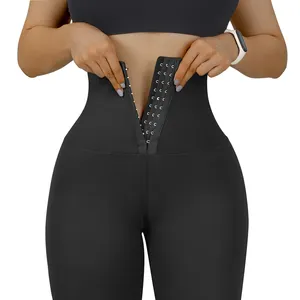 Wholesale Custom Breathable Gym Leggings High Waist Butt Lift Yoga Pant Slim Tummy Control Waist Trainer Shapewear Leggings