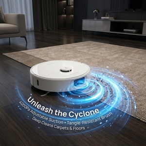 Robot Vacuum Cleaner With Self-Cleaning Station Automatic Dirt Disposal LDS Laser Navigation Filter 20000 Pa Suction - Product Image 1
