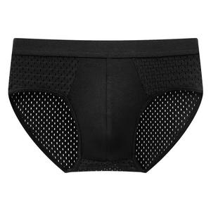 Sous-vêtements triangulaires pour hommes, respirants, sans couture, amples, à séchage rapide, en maille ajourée pour l'été - Product Image 3