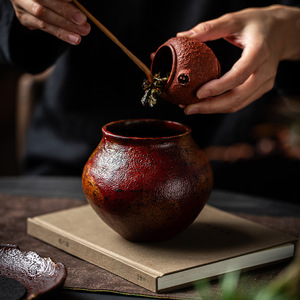 Guanlan Handmade Jianshui <b>Tea</b> Washer Round Ceramic Water Bowl For Kung Fu <b>Tea</b> <b>Set</b> Accessories - Product Image 5