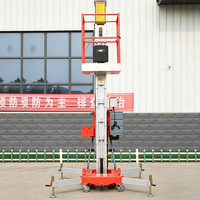 Élévateur à mât mobile avec roues, 8 m, hydraulique, électrique, pour une ou deux personnes, capacité de 160 kg, vitesse de montée/descension de 22/20 secondes