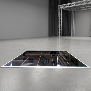 Panneaux de plancher de danse blancs brillants pour mariage, plancher de danse en contreplaqué carré 4x4 pieds, modulaire pour événements - Product Image 1