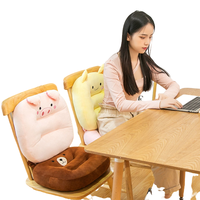 Joli coussin en peluche en peluche douce Kawaii ours/lapin/chat pour bureau à domicile rempli de coton PP
