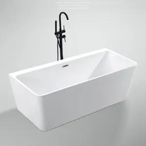 Cheaper price plastic bathtub square in all sizes with faucet