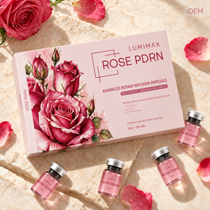 Ampolla Facial Hidratante de Rosa PDRN de Marca Privada, 5ml x 10 Viales, Suero para el Cuidado de la Piel, OEM, ODM, Empaque Personalizado de Fábrica - Product Image 4