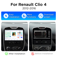 Système de navigation GPS pour voiture Junsun 10 pouces, autoradio pour Renault Clio 4 2012-2016, Android Carplay, Bluetooth, autoradio à écran tactile