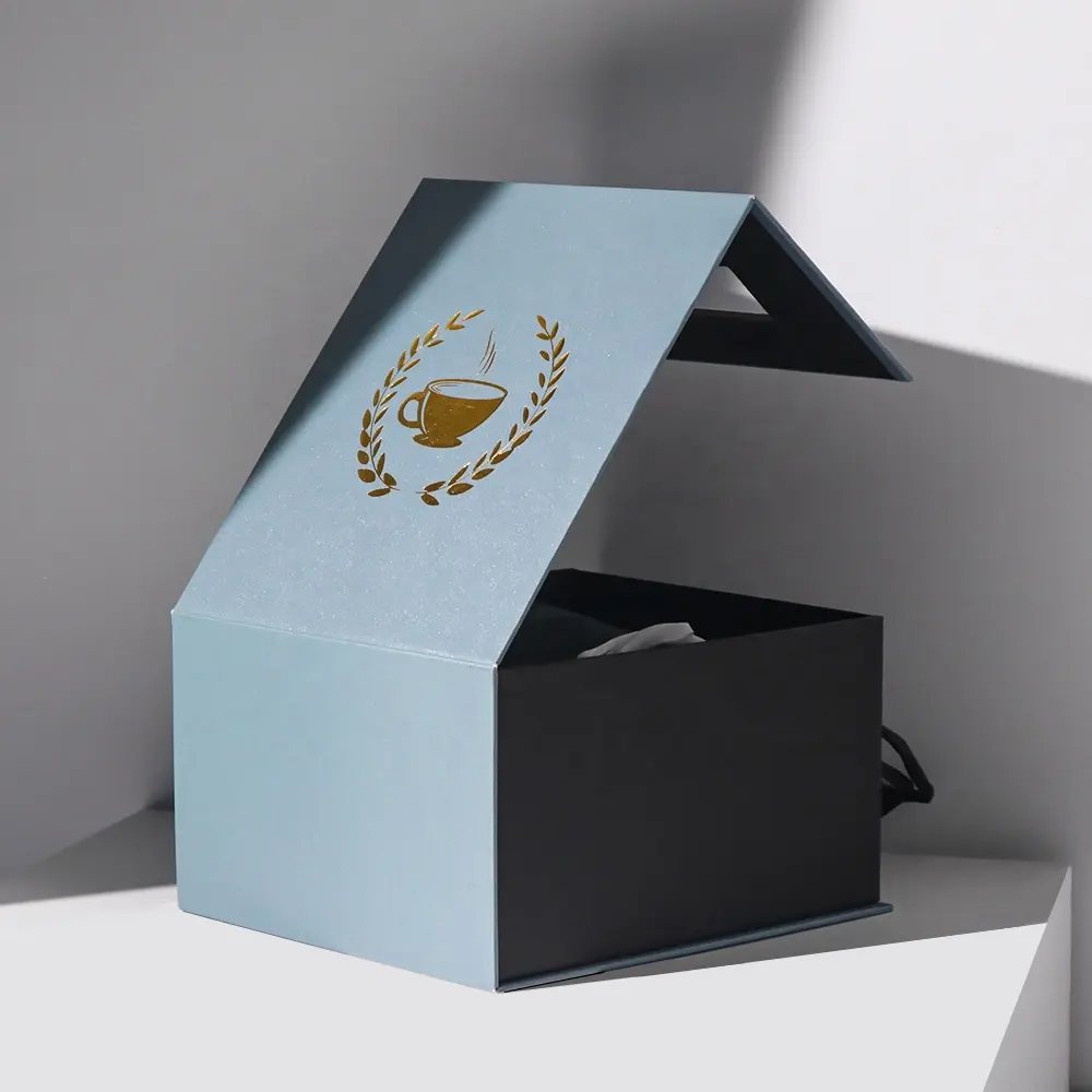 Nieuwe Producten Ideeën Luxe Stijve Ontwerp Handvat Doos Verpakking Koffie Thee Cup Set Geschenkverpakking