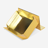 Boîte cadeau pliable en carton jaune personnalisée avec estampage à chaud, encre à base de soja, grains de café, matériaux recyclés, éponge