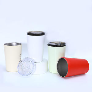 แก้วกาแฟสแตนเลสสุญญากาศสองชั้น ขนาด 8 ออนซ์ 12 ออนซ์ สีสันสดใส แบบกำหนดเองได้ - Product Image 1