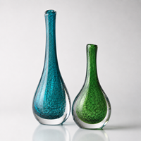 Vases en cristal à double paroi de style bohème pour la culture hydroponique, motifs personnalisables pour Bar Mitzvah, prise en charge OEM/ODM