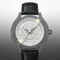 Montre de luxe automatique avec bracelet en acier inoxydable, mouvement 8215, style Hip Hop Bling, cadran lumineux, affichage analogique, pour usage quotidien et plongée