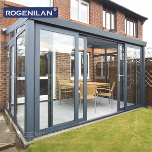 Véranda en aluminium <span class=keywords><strong>et</strong></span> verre sur mesure ROGENILAN, isolation thermique, véranda extérieure vitrée pour jardin - Product Image 2