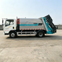 Camion compacteur de déchets Sinotruk Howo 4x2 8m3 à chargement arrière, véhicule de collecte des ordures hydraulique, LHD/RHD en option