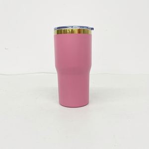 Gobelets isothermes en acier inoxydable plaqué or avec logo personnalisé, anti-fuite, 20 oz, avec couvercle coulissant - Product Image 4
