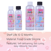 Kit de Silicone Liquide OEM ODM MTBJZJ Taba Squishy, Rapport de Poids 1:1, Deux Composants, Super Doux, Transparent, Silicone AB, Jouet à Presser DIY