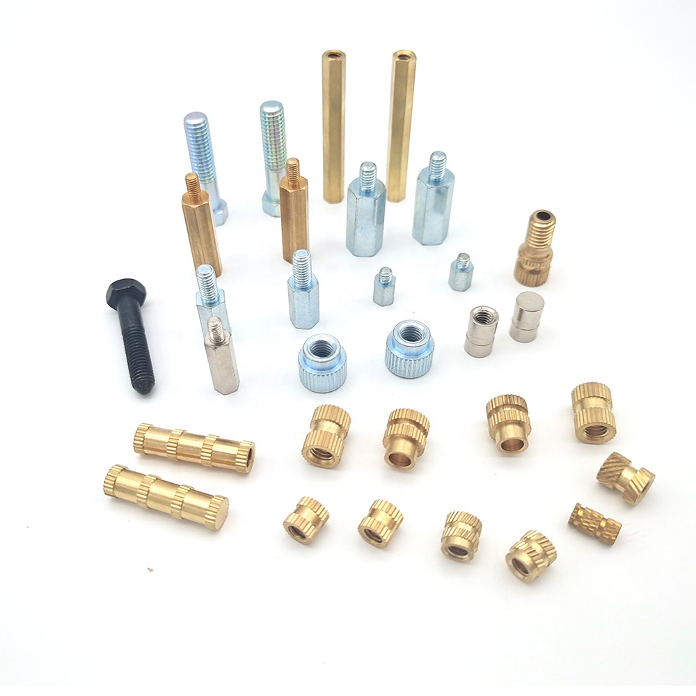 zinc coated circulating pump m4 m5 flare hex round thin cnc knurled inlaid brass nut with cnc aluminum turning lathe parts
