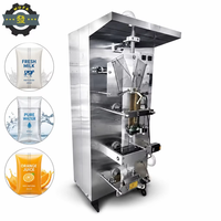 Volledig automatische zijdelingse verzegelingsmachine voor vloeistoffen met PLC-besturingssysteem voor yoghurt, melk, ketchup, sap, kokoswater, ijswater