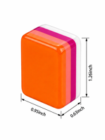 Ensemble de Mahjong américain de luxe de 160 pièces, tuiles en acrylique orange à 4 couches avec supports et jokers, jeu de Mahjong moderne pour la famille et les voyages