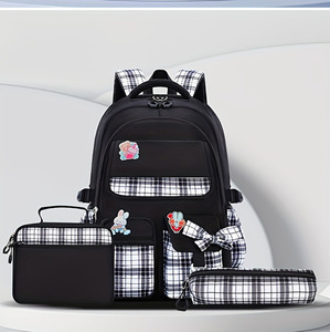 <span class=keywords><strong>Sac</strong></span> d'école, best-sellers transfrontaliers, sacs à dos, sacs d'école à carreaux en <span class=keywords><strong>forme</strong></span> d'arc, sacs à dos pour filles, sacs à repas et trousses à crayons - Product Image 5